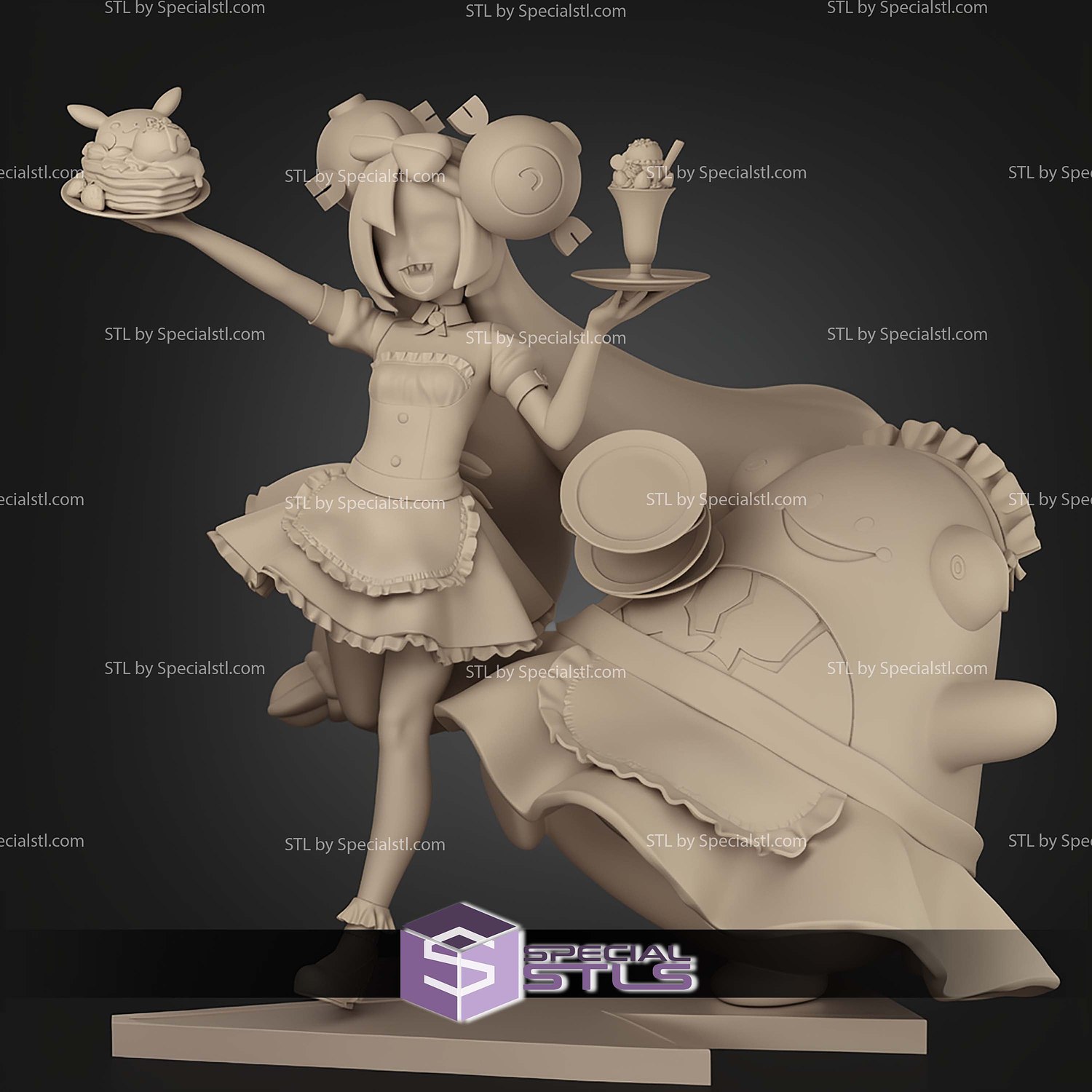 Iono Maid Pokemon 202mm STL Files 3D Model — view 2