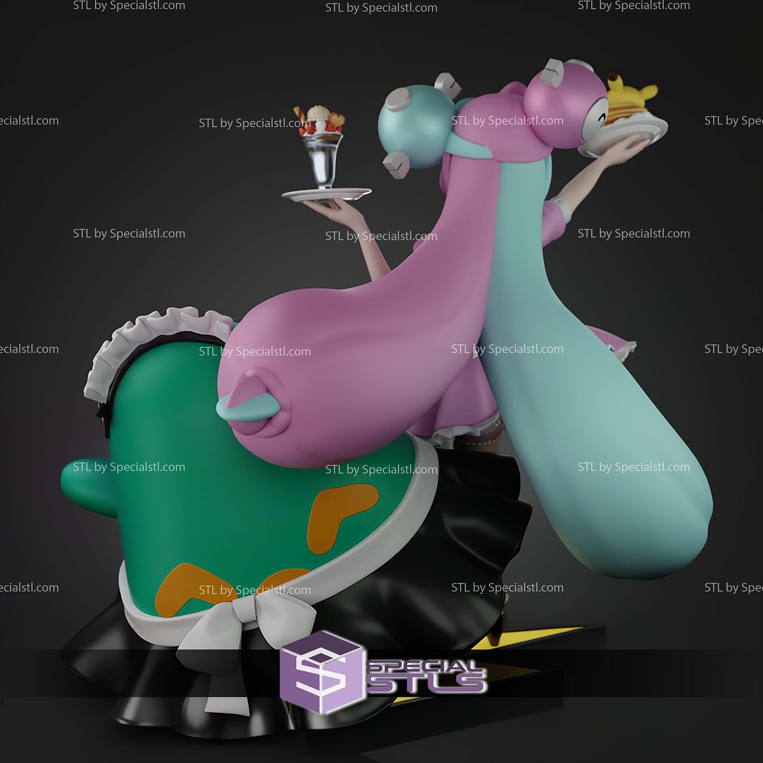 Iono Maid Pokemon 202mm STL Files 3D Model — view 5