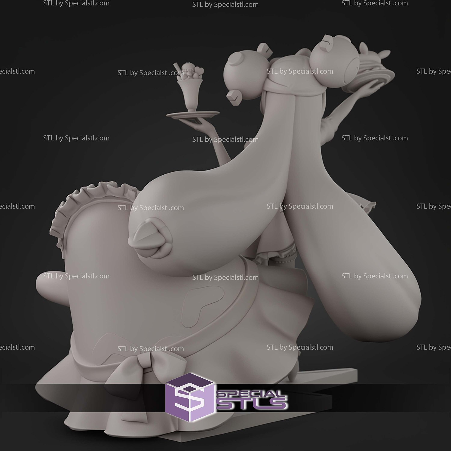 Iono Maid Pokemon 202mm STL Files 3D Model — view 6