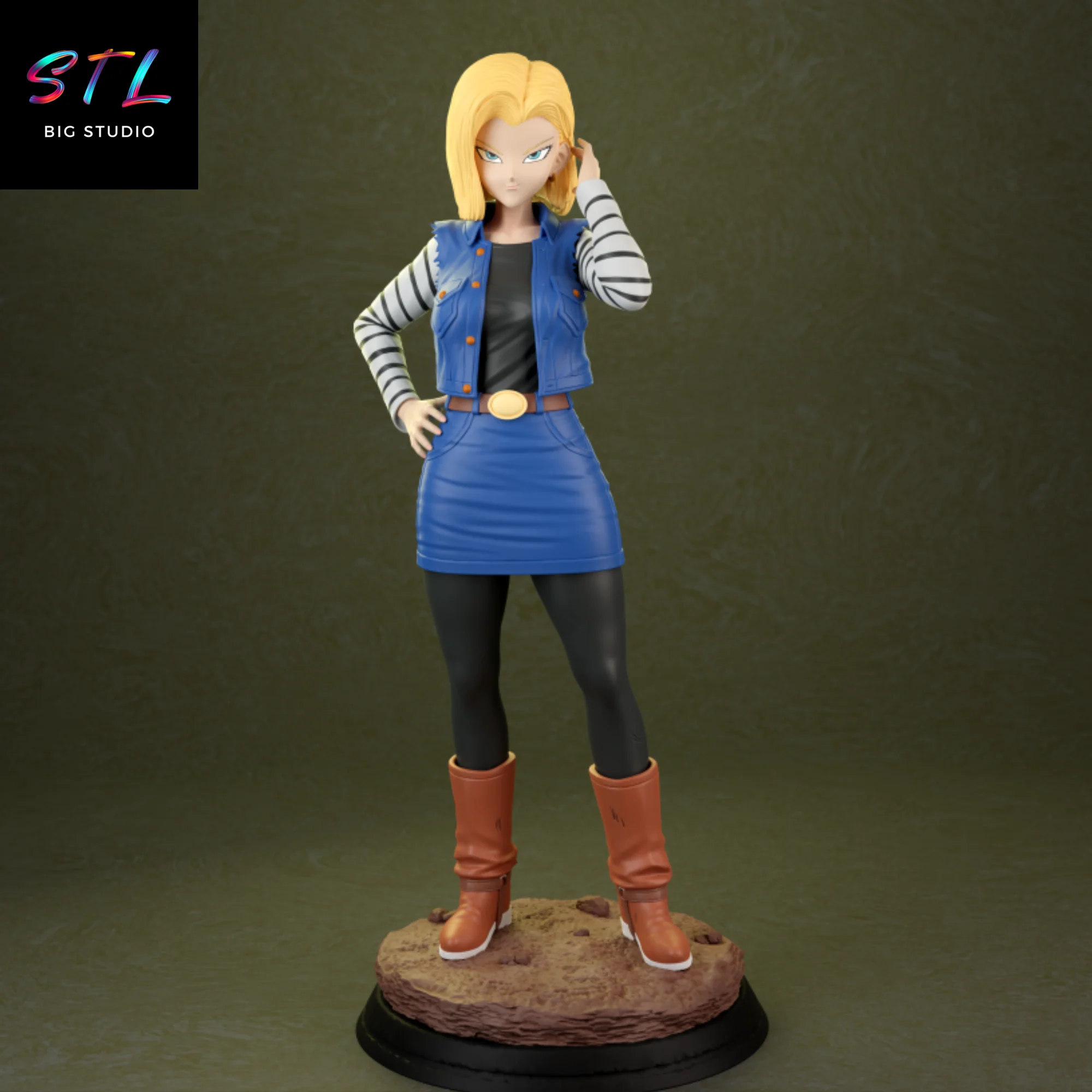 Android 18 STL | 3D Printable Figure | Dragon Ball Z Model