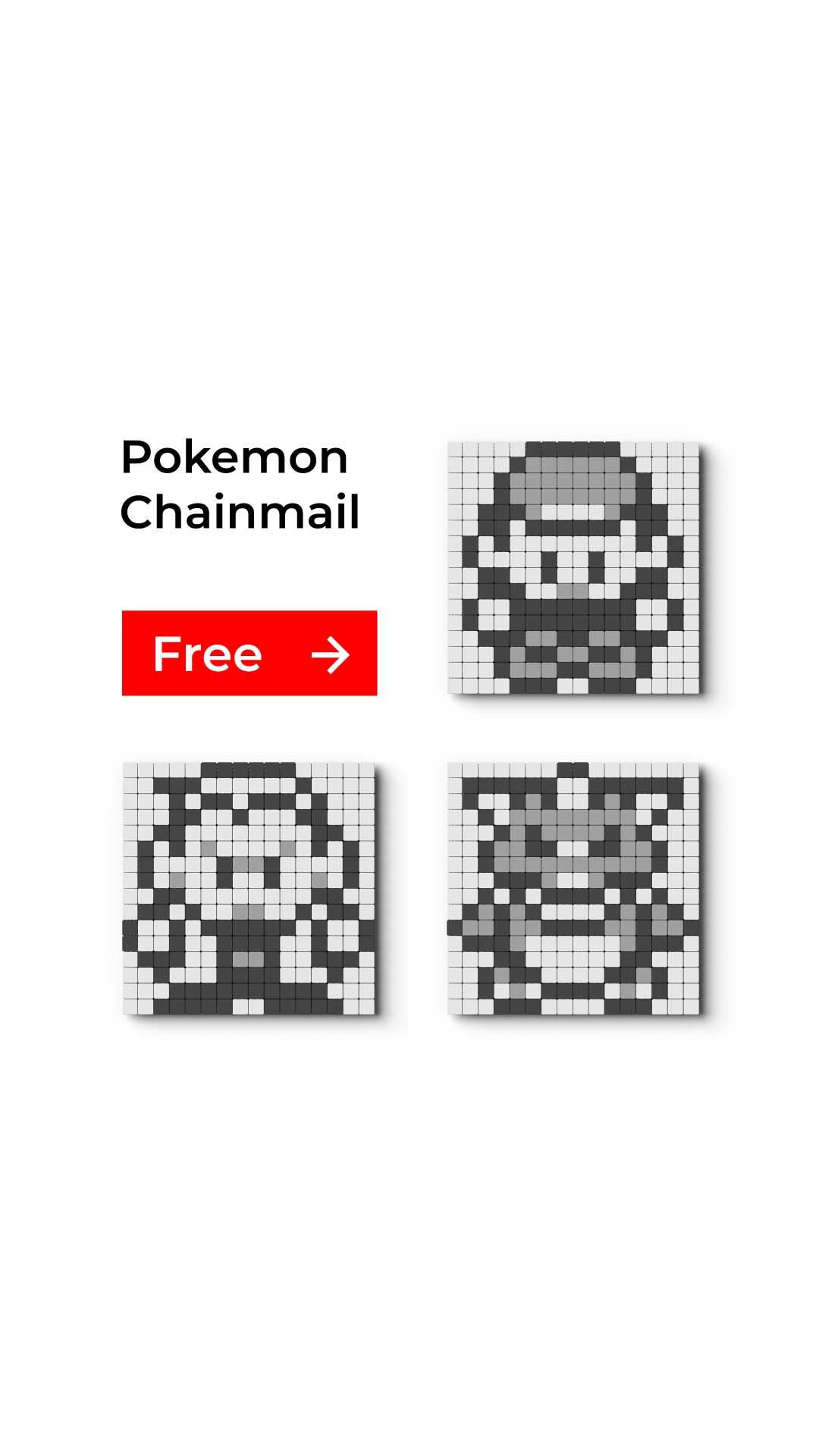 Pixel Chainmail - Pokemon Collection 3D 3MF Model