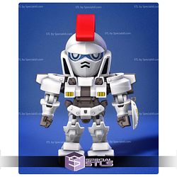 Super Basic STL Chibi Flexi Gundam Tallgeese 3D Model
