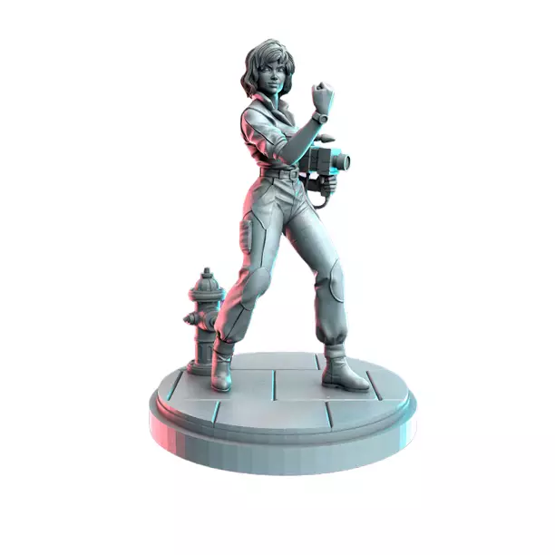 Yellow Jumpsuit Lady II - Board Game Miniature STL 3D Model