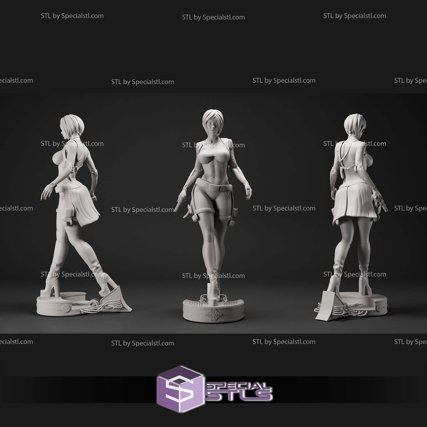 Ada Wong Cyberpunk Edition 3D Printer Files STL Model — view 2
