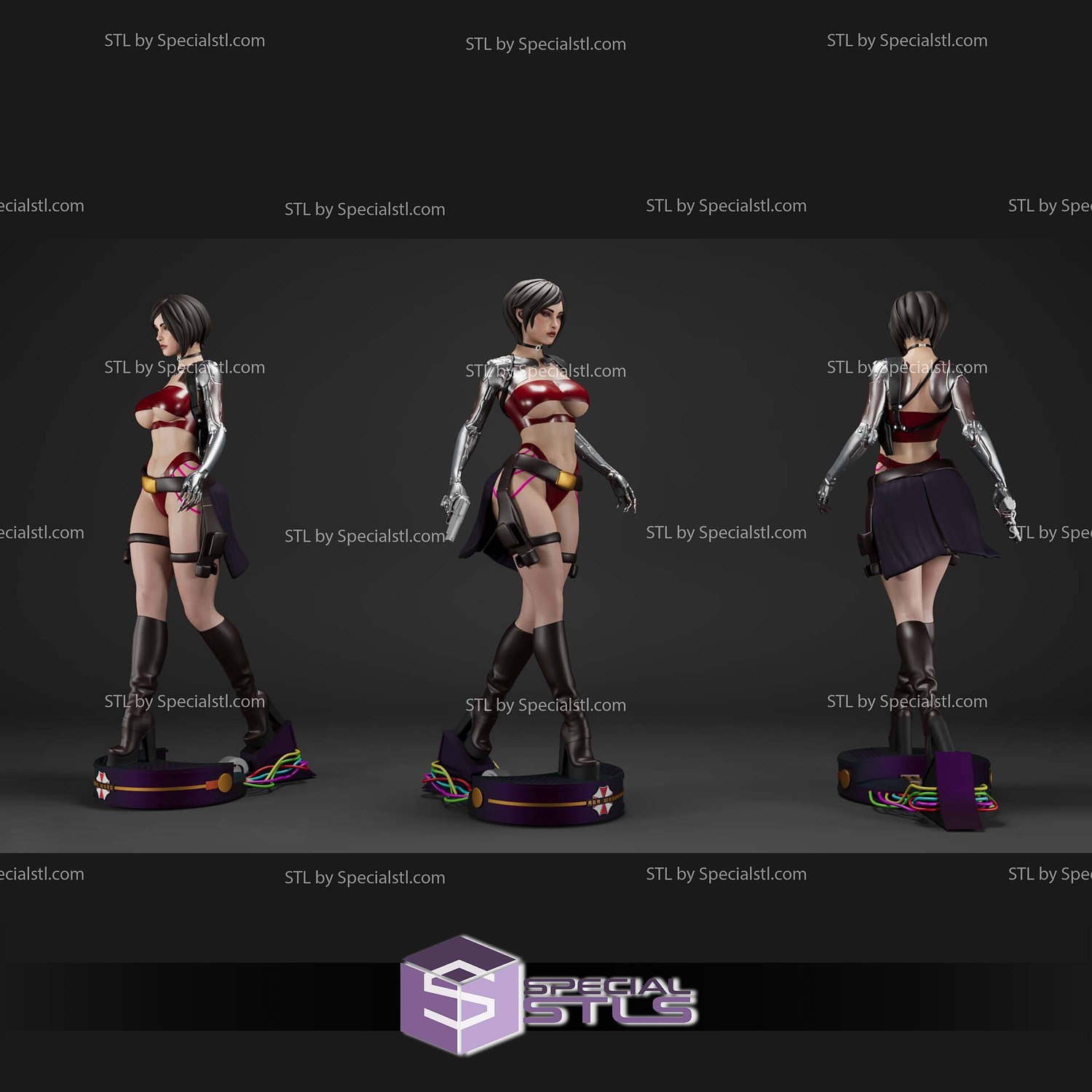 Ada Wong Cyberpunk Edition 3D Printer Files STL Model — view 3