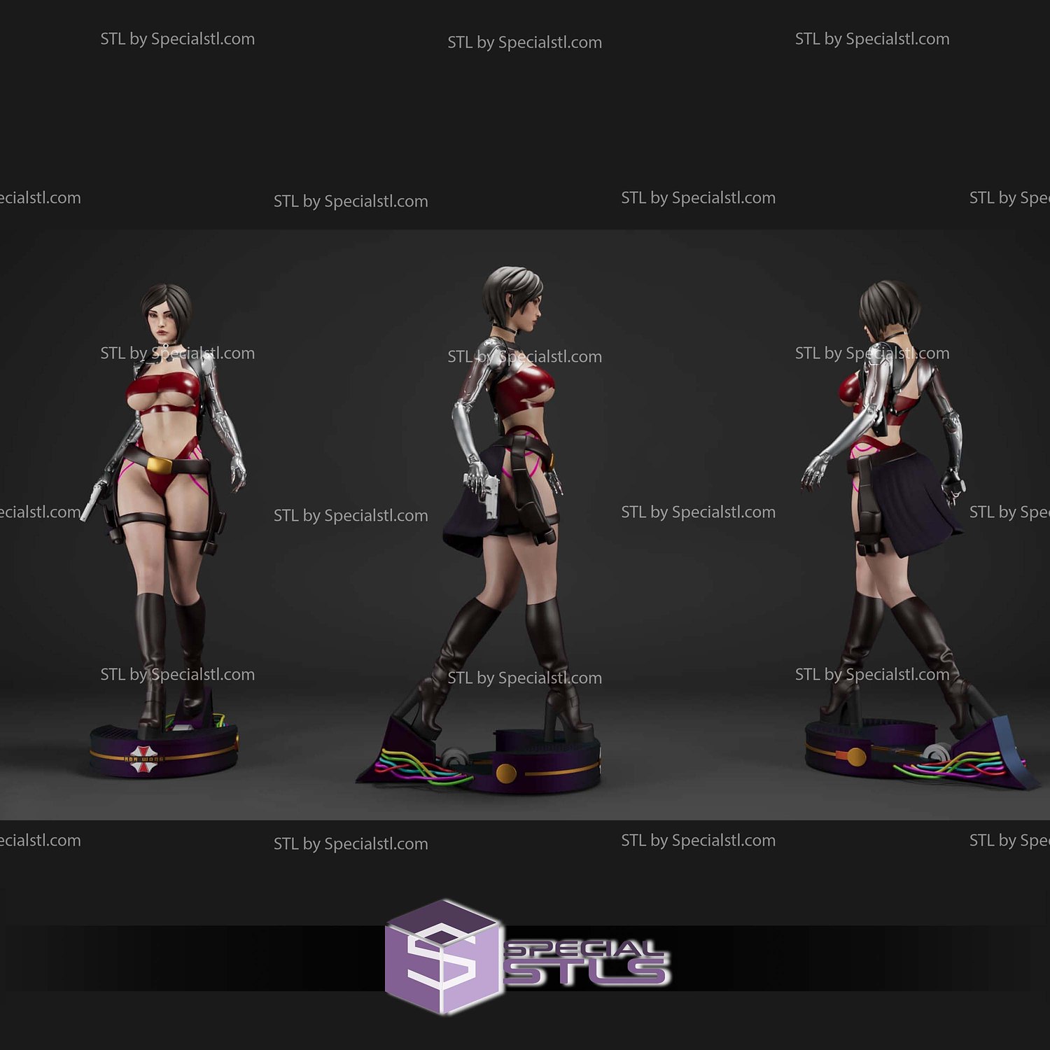 Ada Wong Cyberpunk Edition 3D Printer Files STL Model — view 4