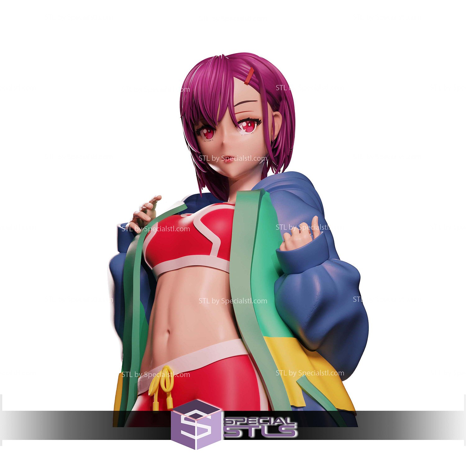 Shizuka Mikazuki Zombie 100 STL Files 3D Model — view 2