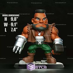 Chibi STL Collection Barret Final Fantasy 3D Model