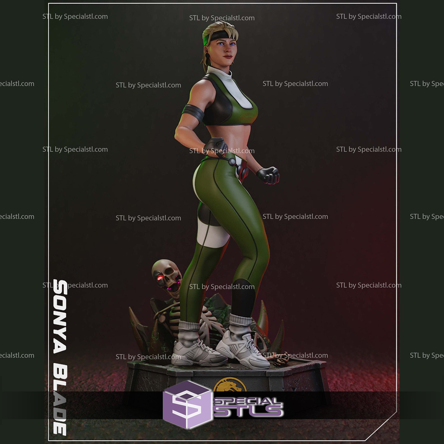 Sonya Blade Mortal Kombat 3 Ultimate 3D Printer Files STL Model — view 2