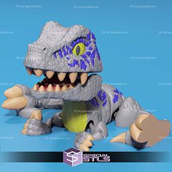 Basic STL Vappy Cute Velociraptor Articulated Print in Place 3D Model