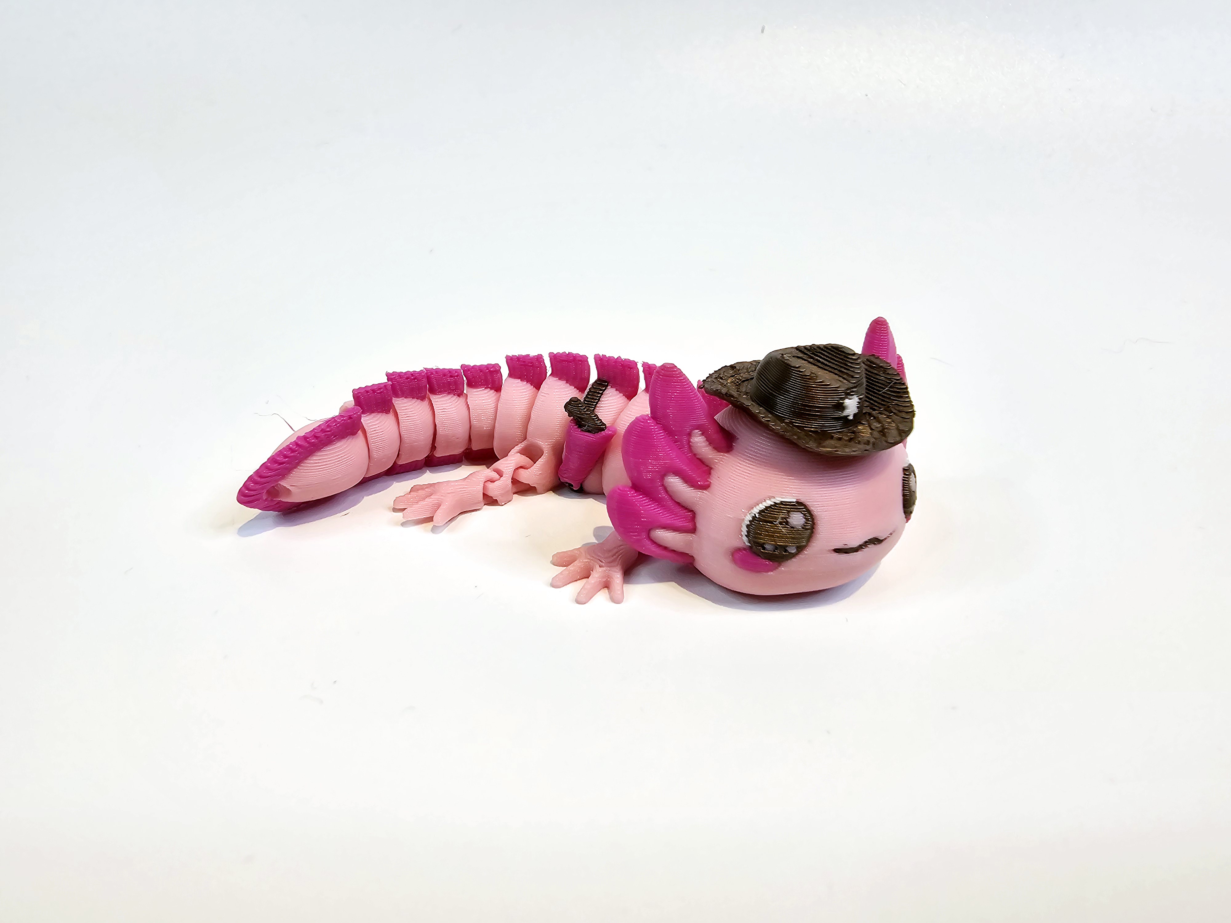 Pocket Pet Baby Sheriff Articulated Axolotl 3D STL Model