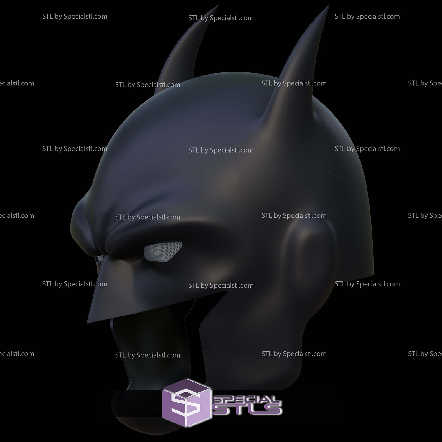 Cosplay STL Files Batman DC Animated Cowl 3D Model — view 6