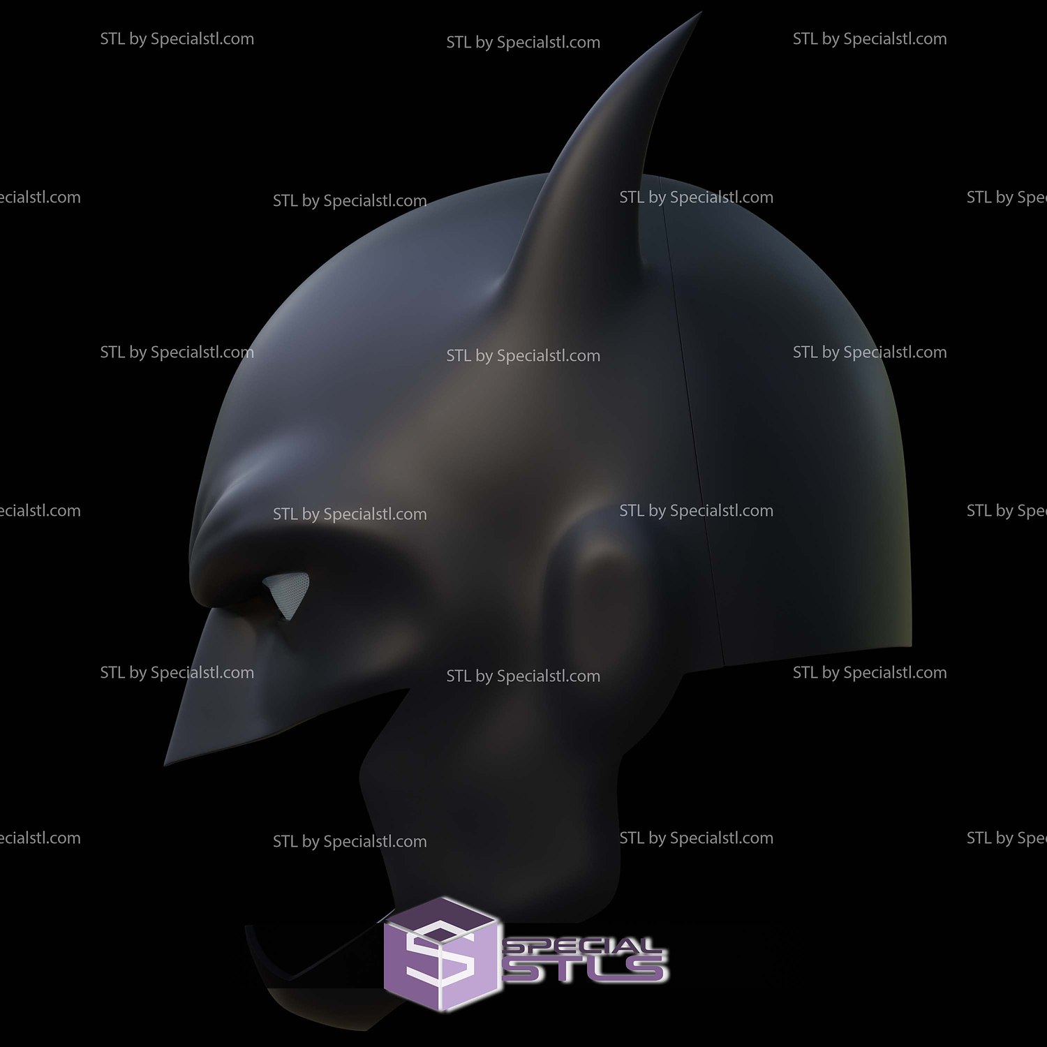 Cosplay STL Files Batman DC Animated Cowl 3D Model — view 7