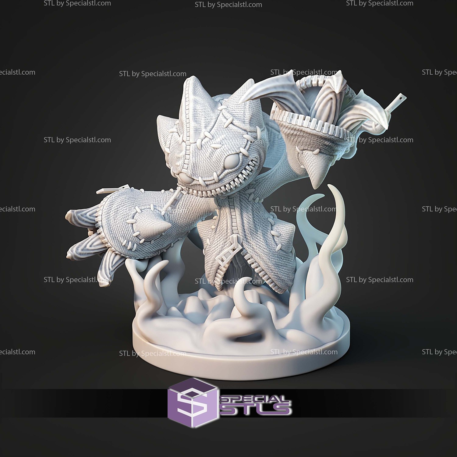 Kaiju Pokemon Banette Zipper Ghost STL Files 3D Model — view 4