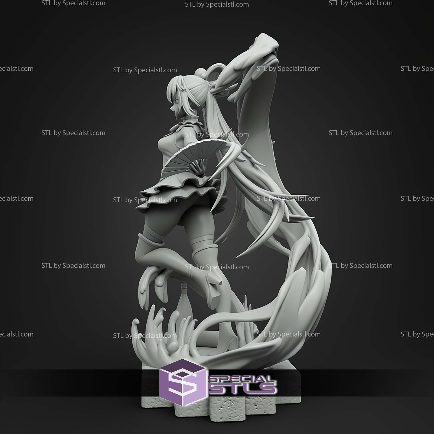 Aqua Konosuba 241mm STL Files 3D Model — view 3