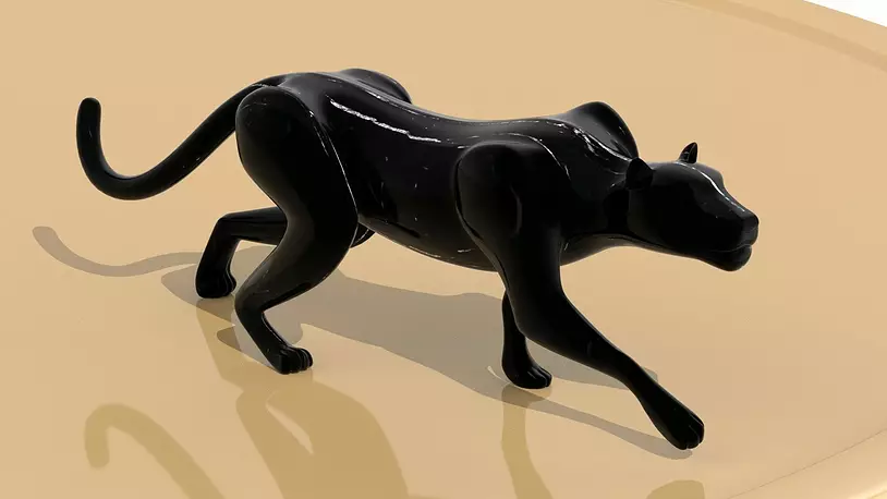 Black panther sneaking 3D MAX Model