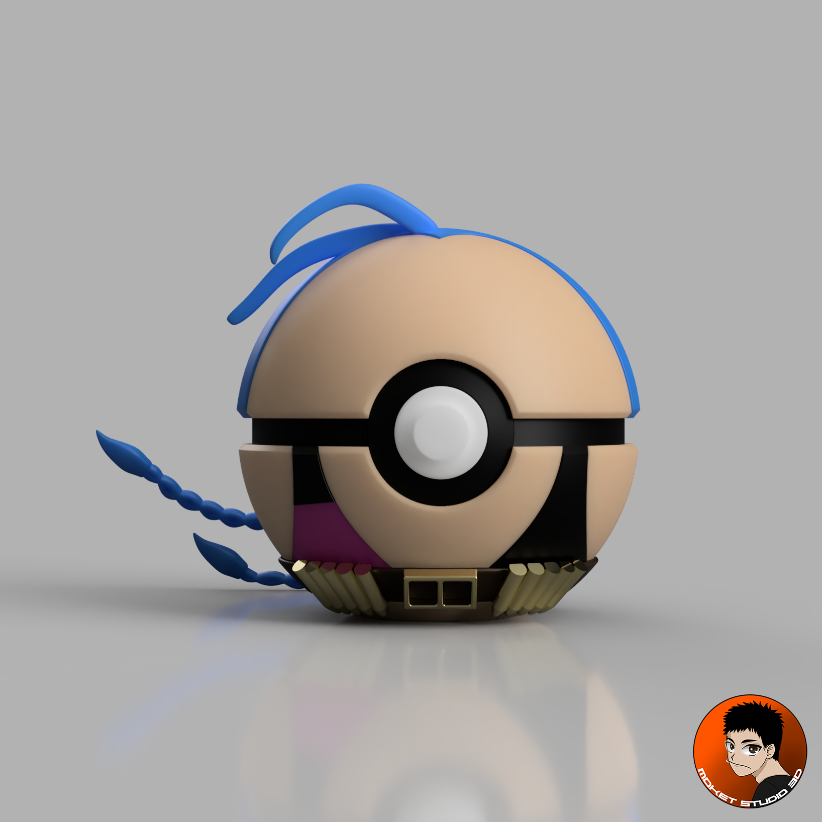 League of Legends Pokeball - Jinx 3D STL Model