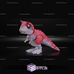 Basic STL Files Flexi Dino Carnotaurus 3D Model