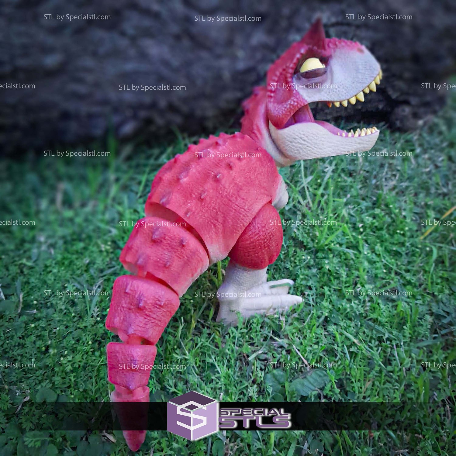 Basic STL Files Flexi Dino Carnotaurus 3D Model — view 2