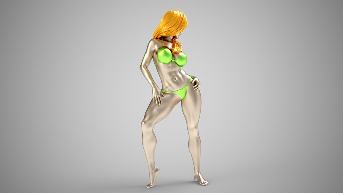 Fashion Pose 3 3D OBJ Model — view 2