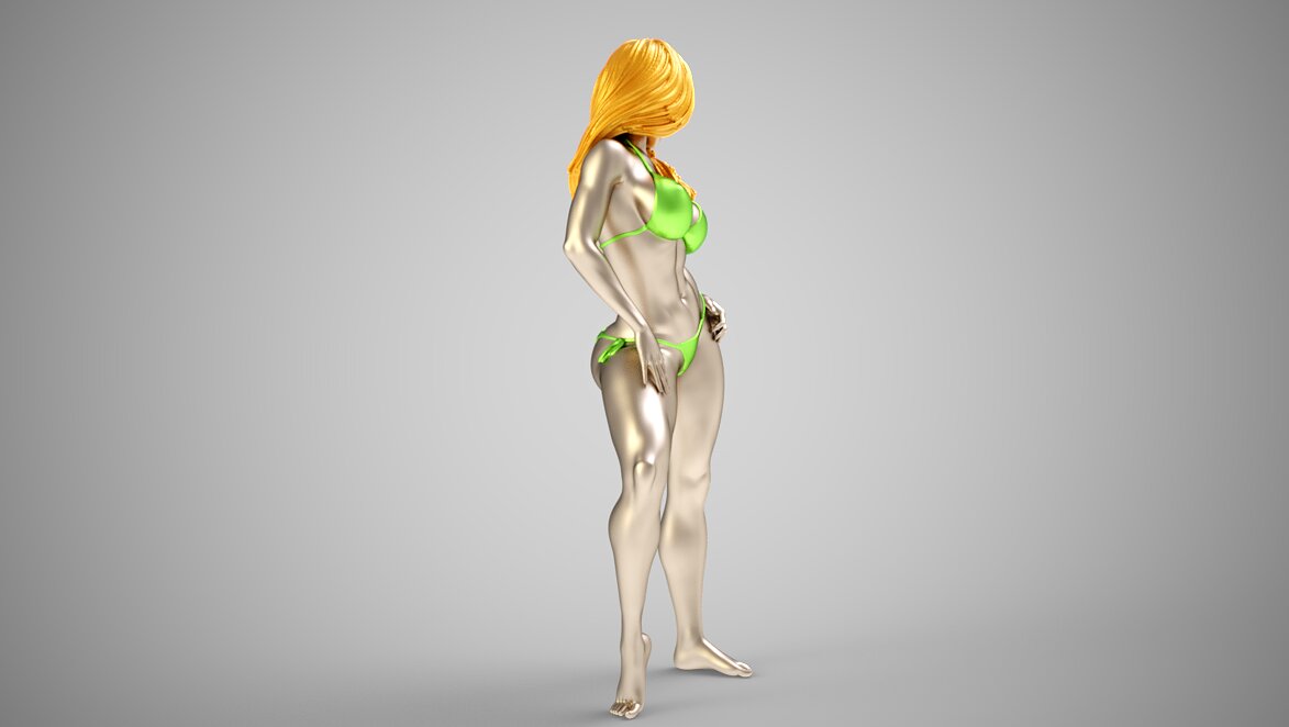 Fashion Pose 3 3D OBJ Model — view 3