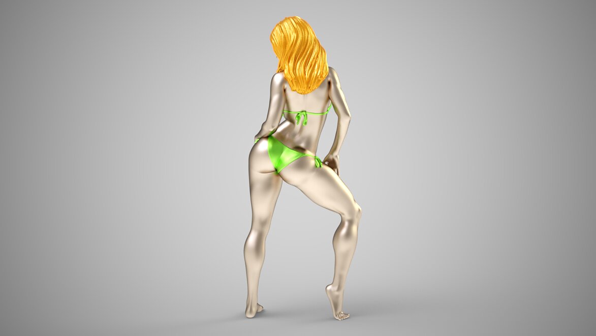 Fashion Pose 3 3D OBJ Model — view 6