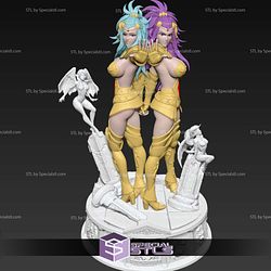 Gemini Saint Seiya Female 3D Printer Files STL Model