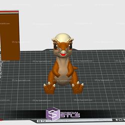 Baby Pachycephalosaurus Color 3D Print STL Model