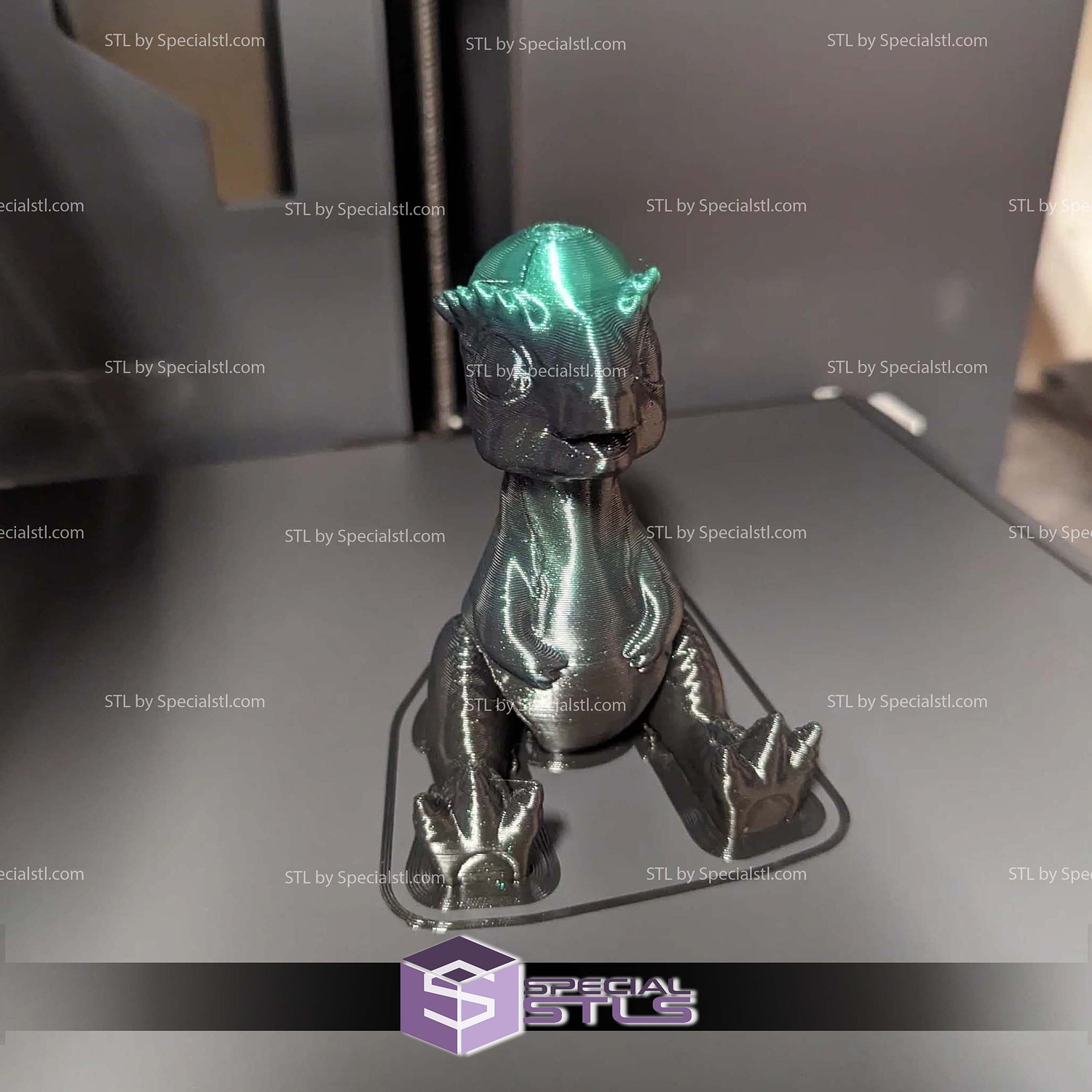 Baby Pachycephalosaurus Color 3D Print STL Model — view 2