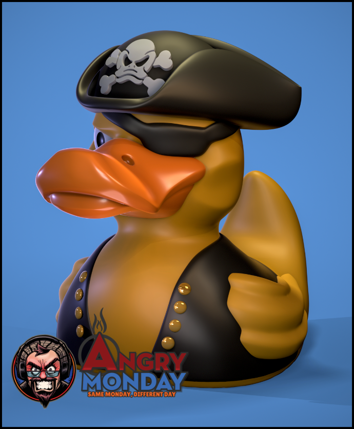 Pirate Duck 3D STL Model — view 2