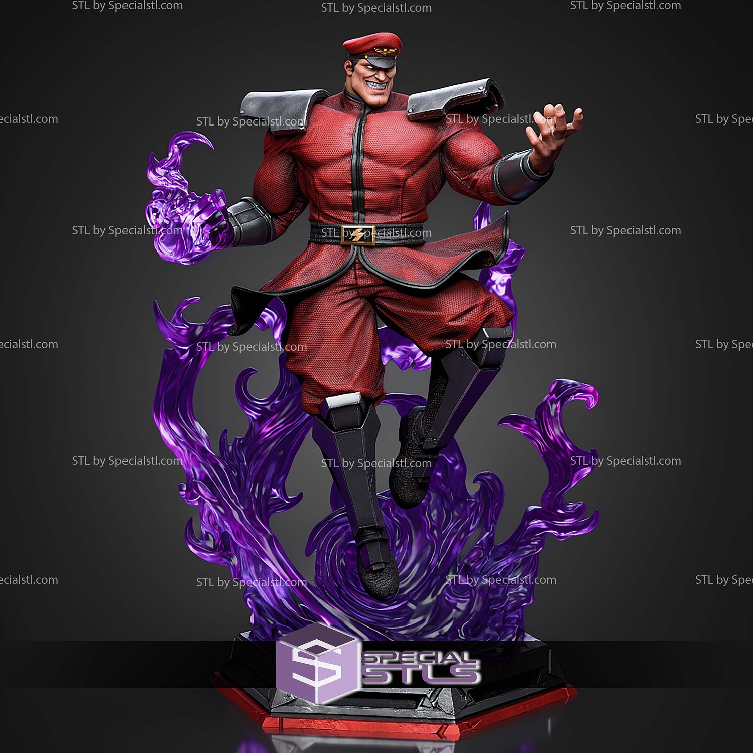 M Bison Purple Effect 363mm STL Files 3D Model — view 2
