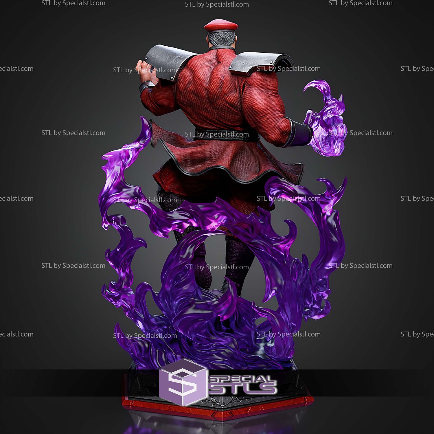 M Bison Purple Effect 363mm STL Files 3D Model — view 4