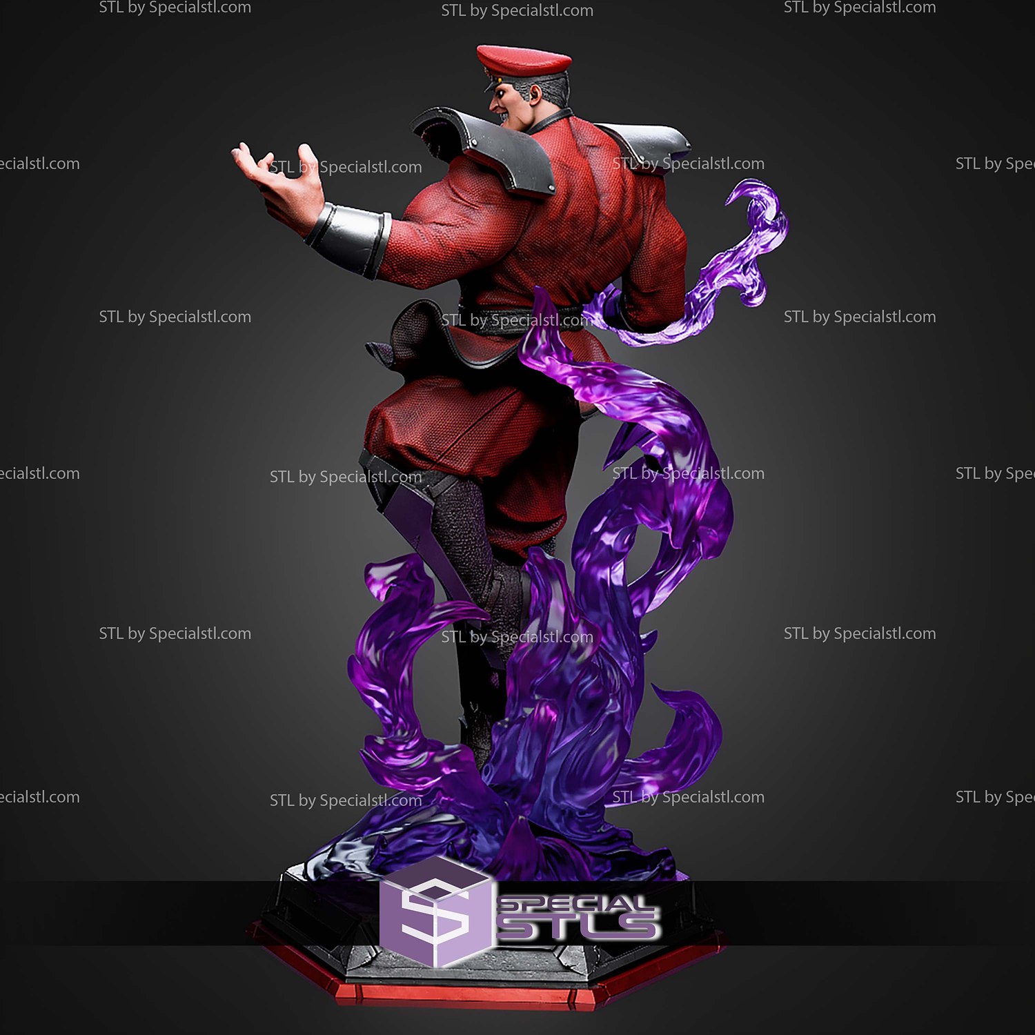M Bison Purple Effect 363mm STL Files 3D Model — view 5
