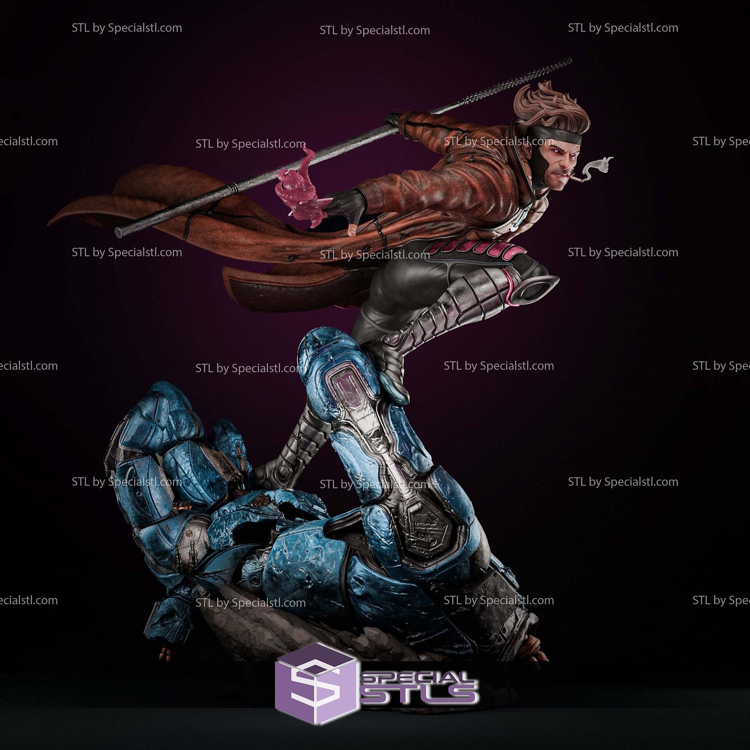 Gambit The Ragin Cajun 3D Printer Files STL Model — view 2
