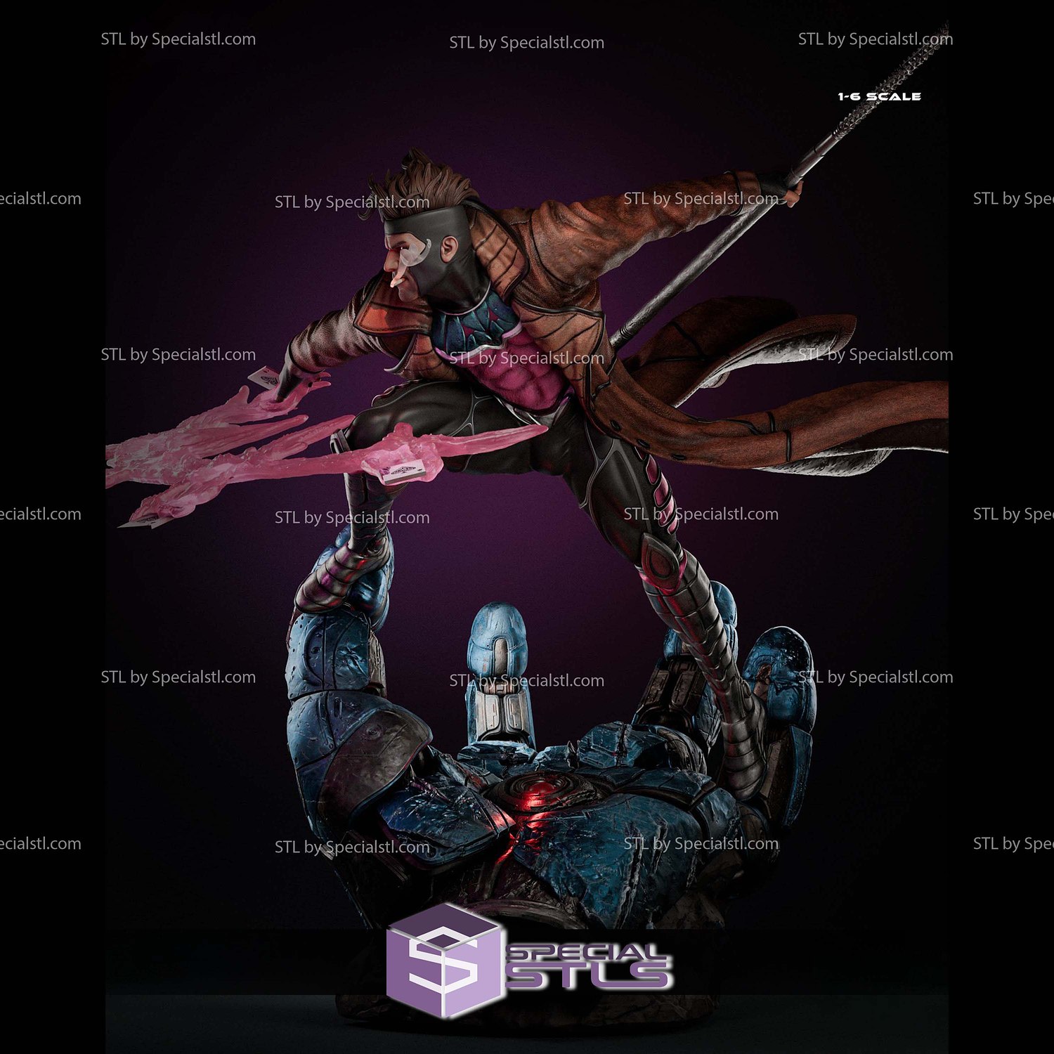 Gambit The Ragin Cajun 3D Printer Files STL Model — view 4