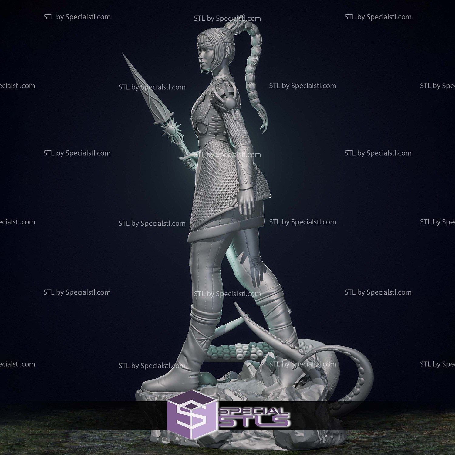 Shadowheart Tentacle 3D Printer Files STL Model — view 6
