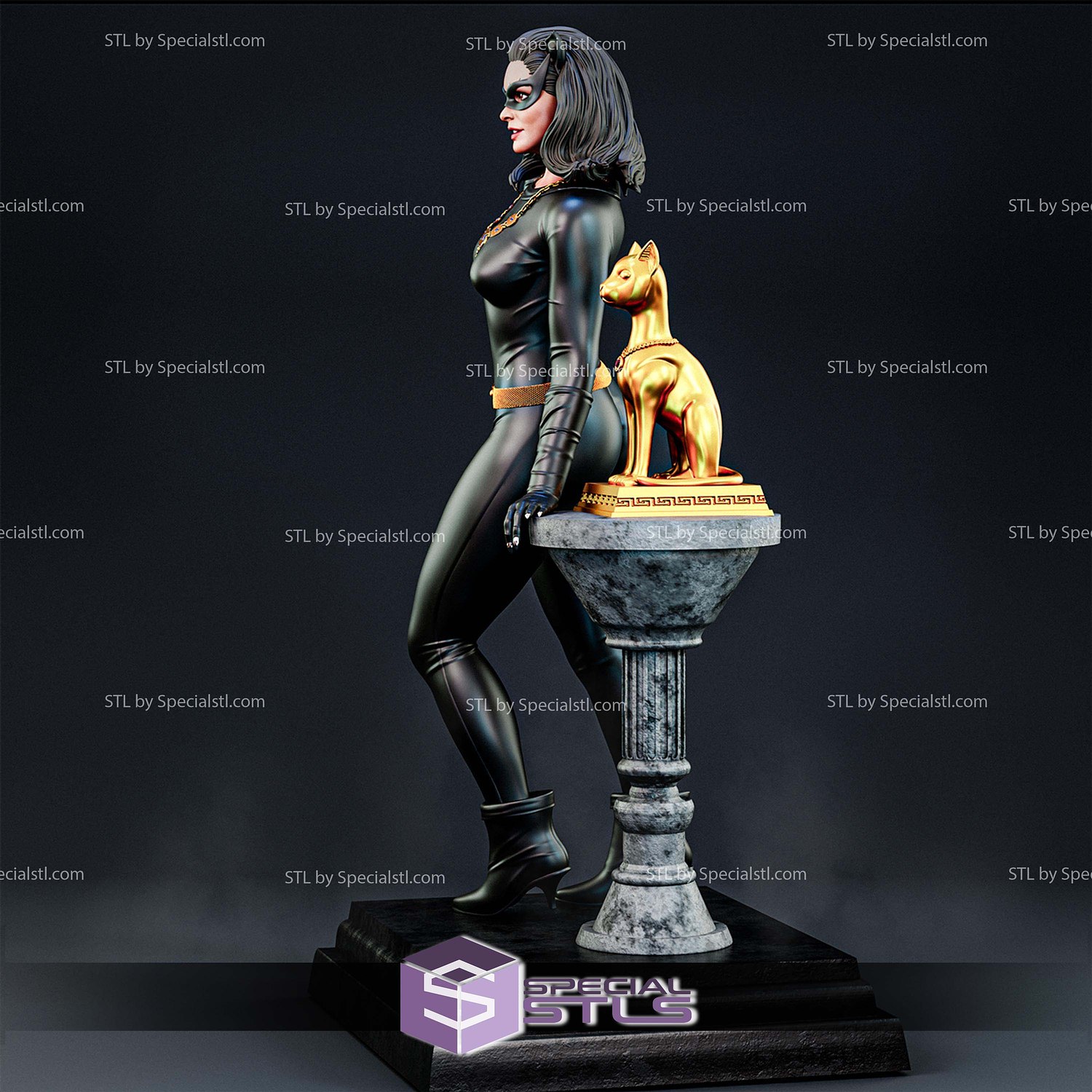 Julie Newmar Catwoman 1 6 STL Files 3D Model — view 3