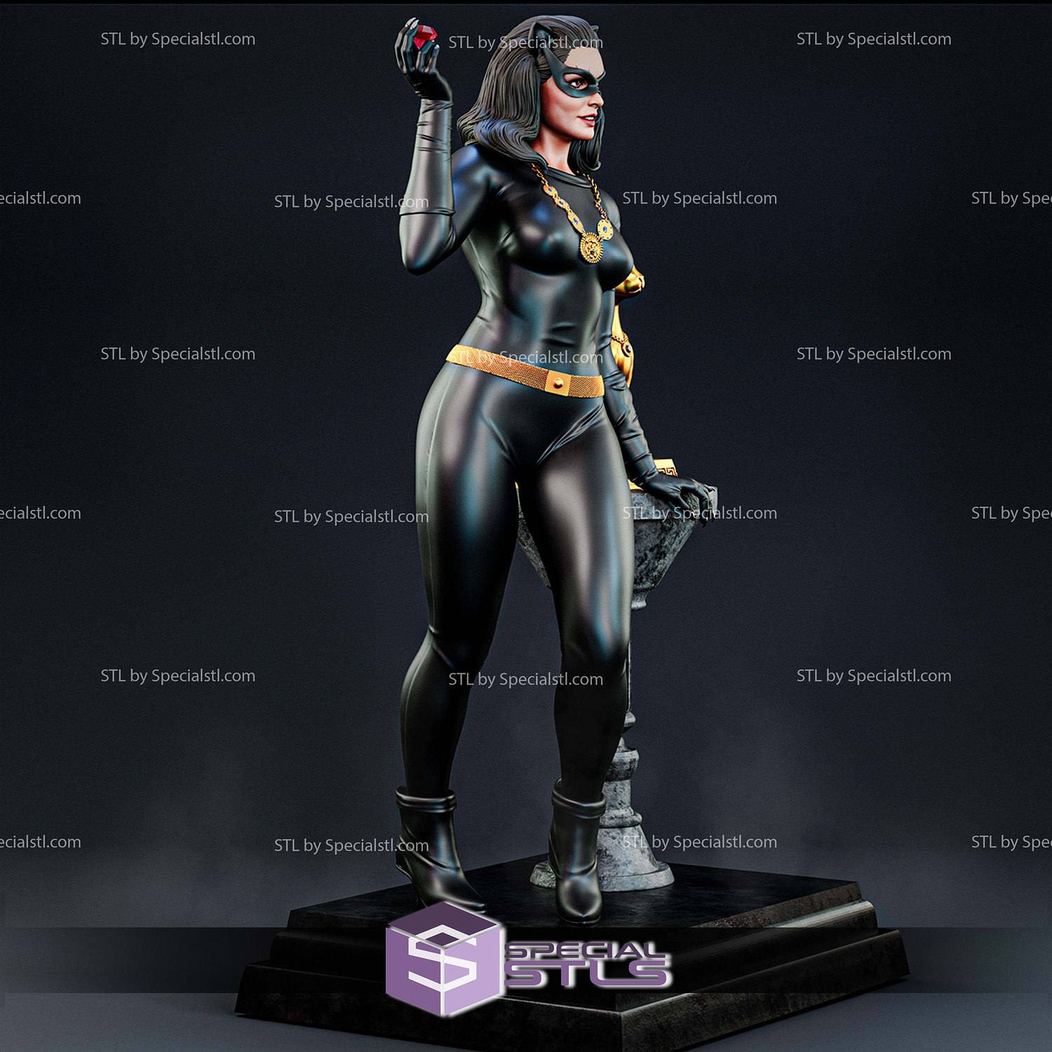 Julie Newmar Catwoman 1 6 STL Files 3D Model — view 8