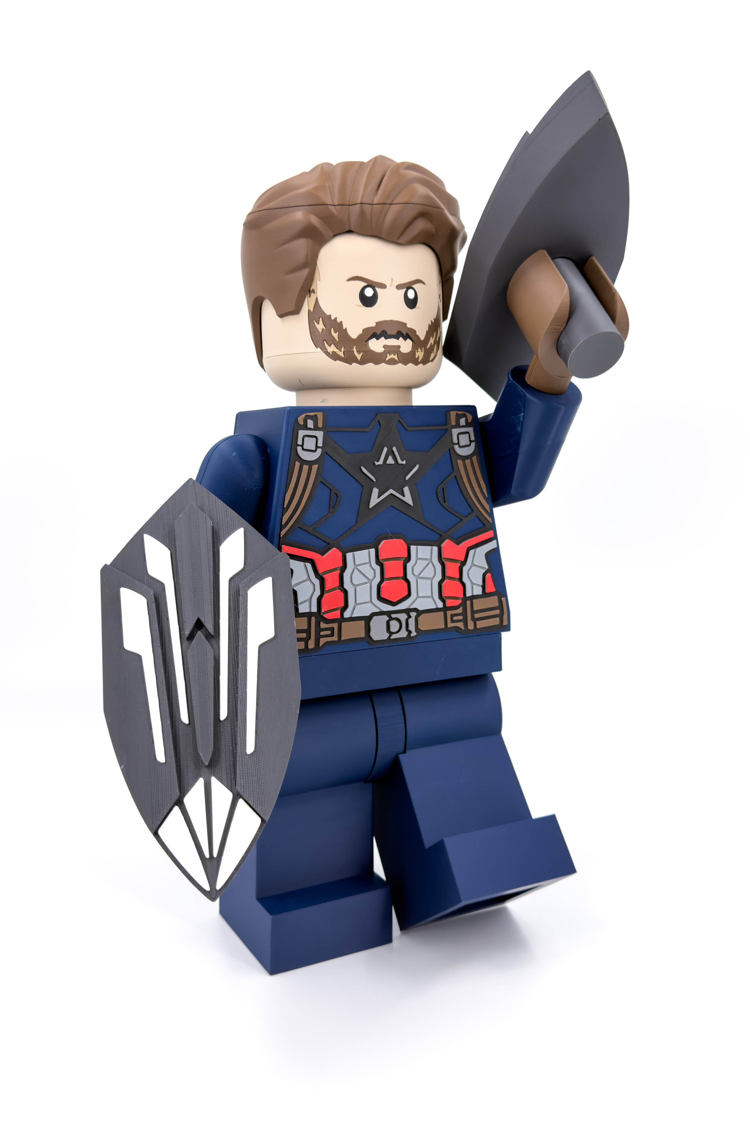 CAPTAIN AMERICA (Infinity War) Modular Figure! 3D 3MF Model — view 3