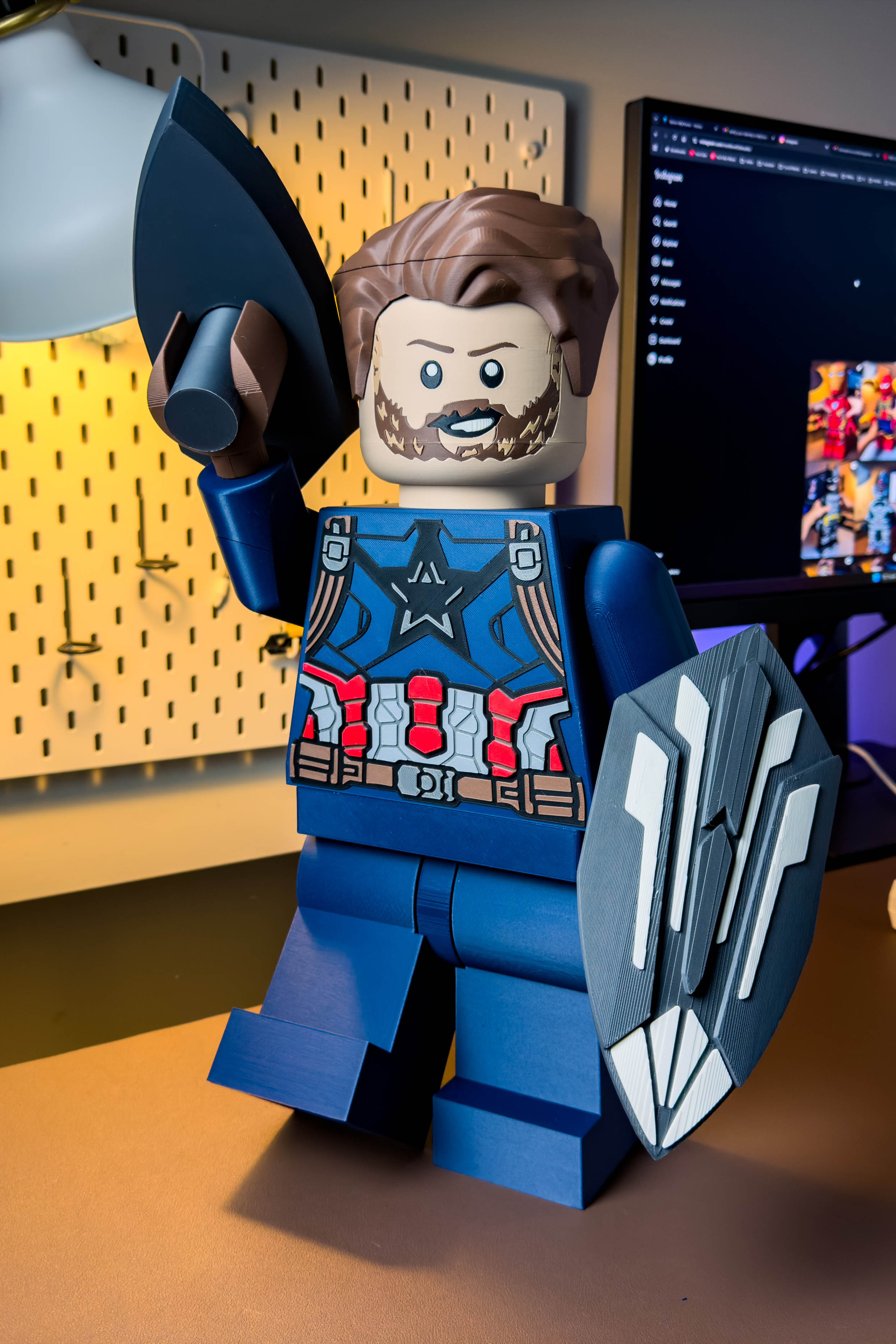 CAPTAIN AMERICA (Infinity War) Modular Figure! 3D 3MF Model — view 7