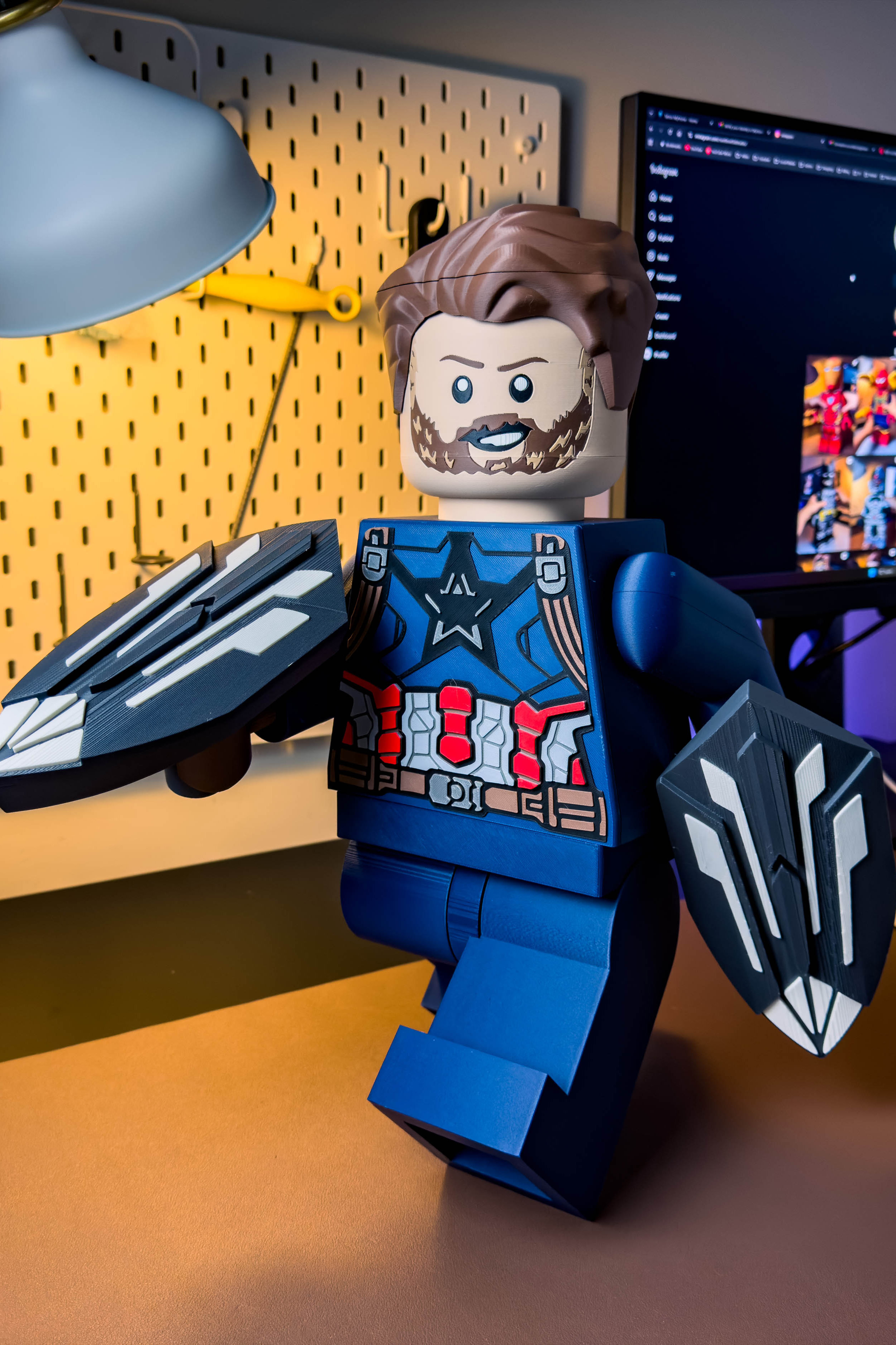 CAPTAIN AMERICA (Infinity War) Modular Figure! 3D 3MF Model — view 8