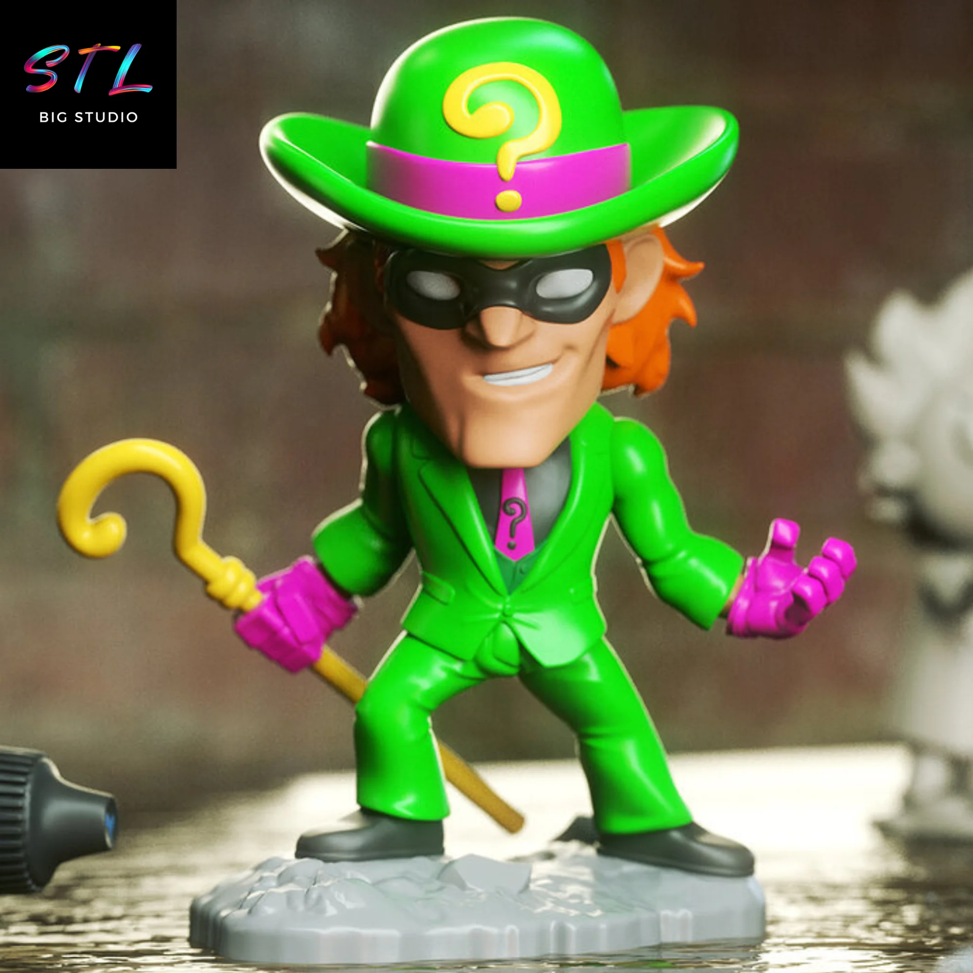 Riddler Chibi STL | DC Comics | 3D Printable Figure Model
