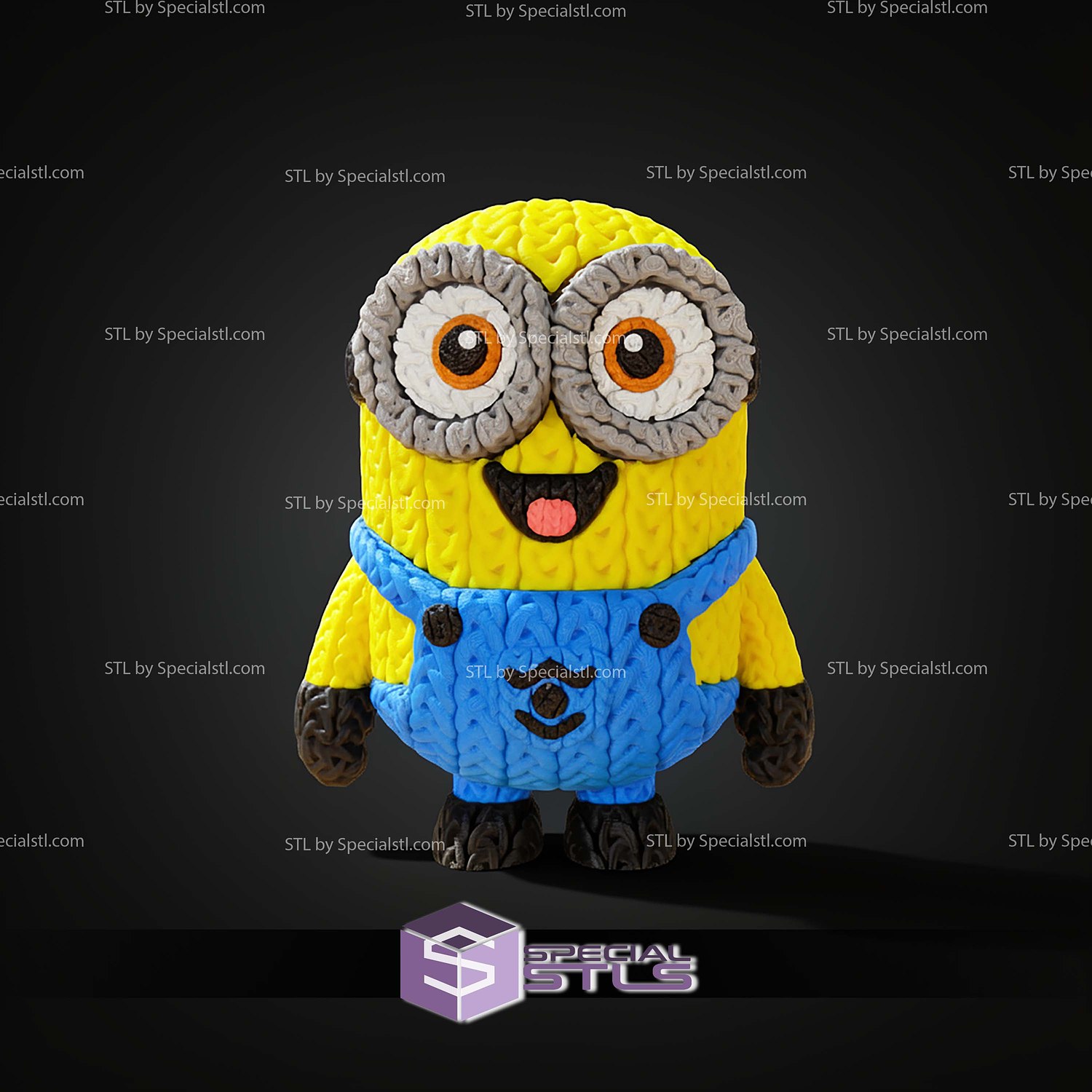 Super Basic STL Minions Knitted 3D Model — view 3