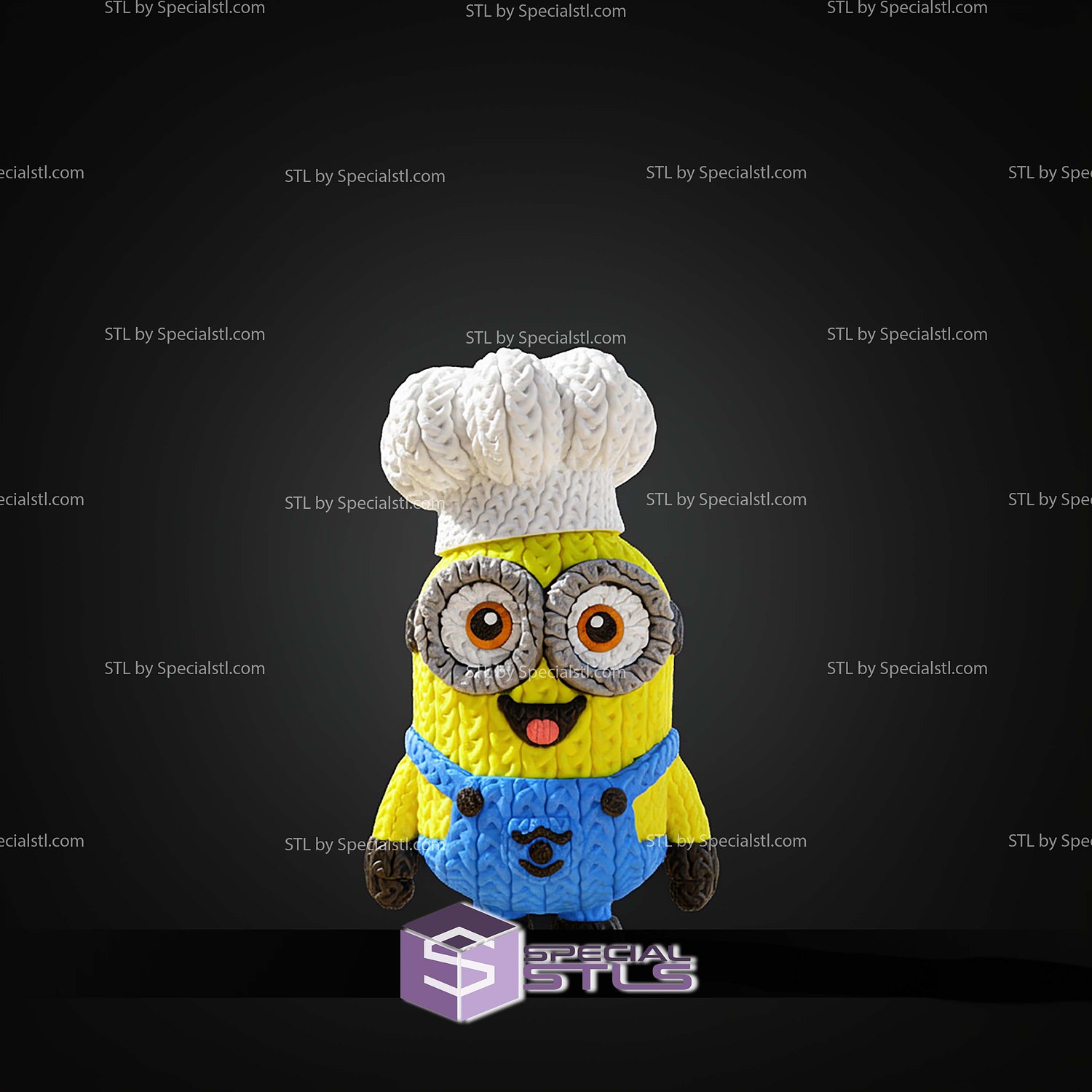 Super Basic STL Minions Knitted 3D Model — view 5
