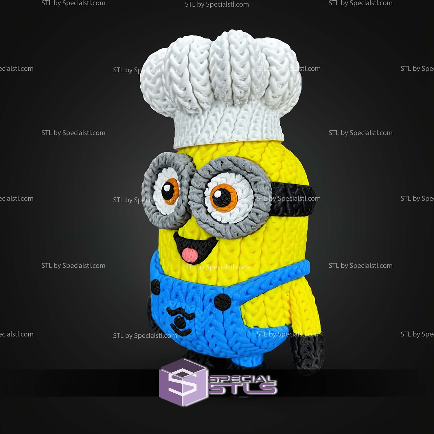 Super Basic STL Minions Knitted 3D Model — view 6