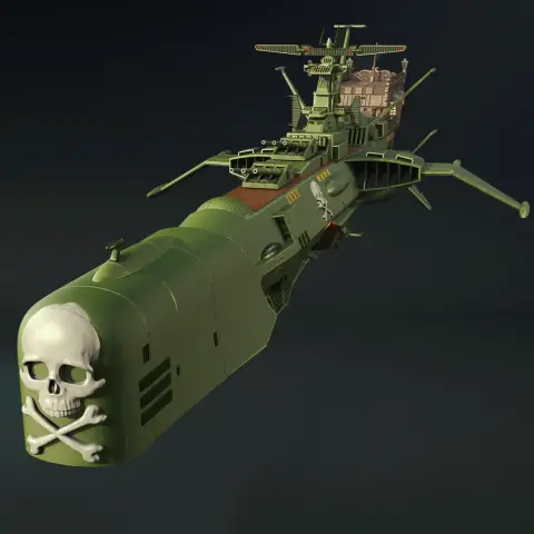 Space Battleship Arcadia 3D Printer Files | Assembly STL Model