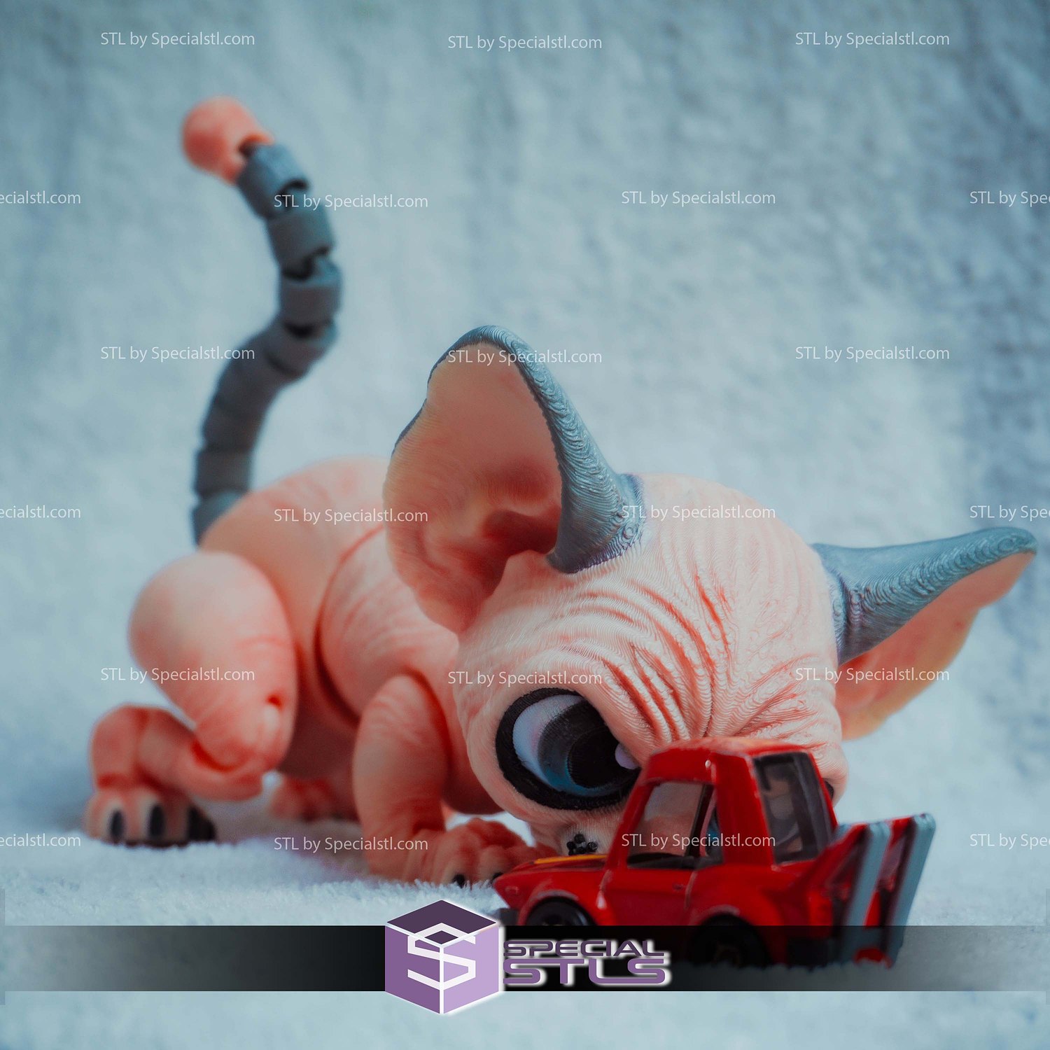 Basic STL - Larry The Shynx 3D Model — view 2