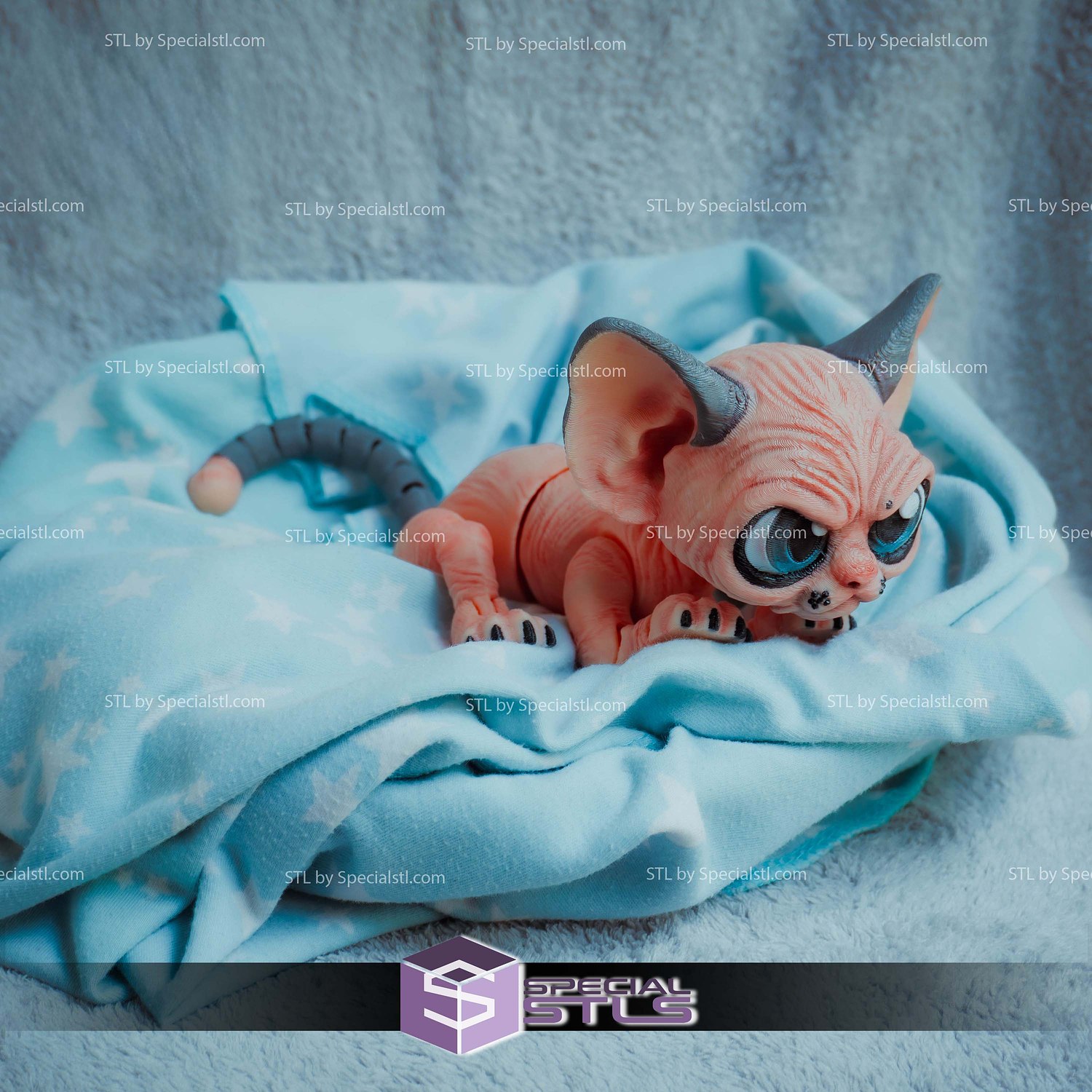 Basic STL - Larry The Shynx 3D Model — view 4