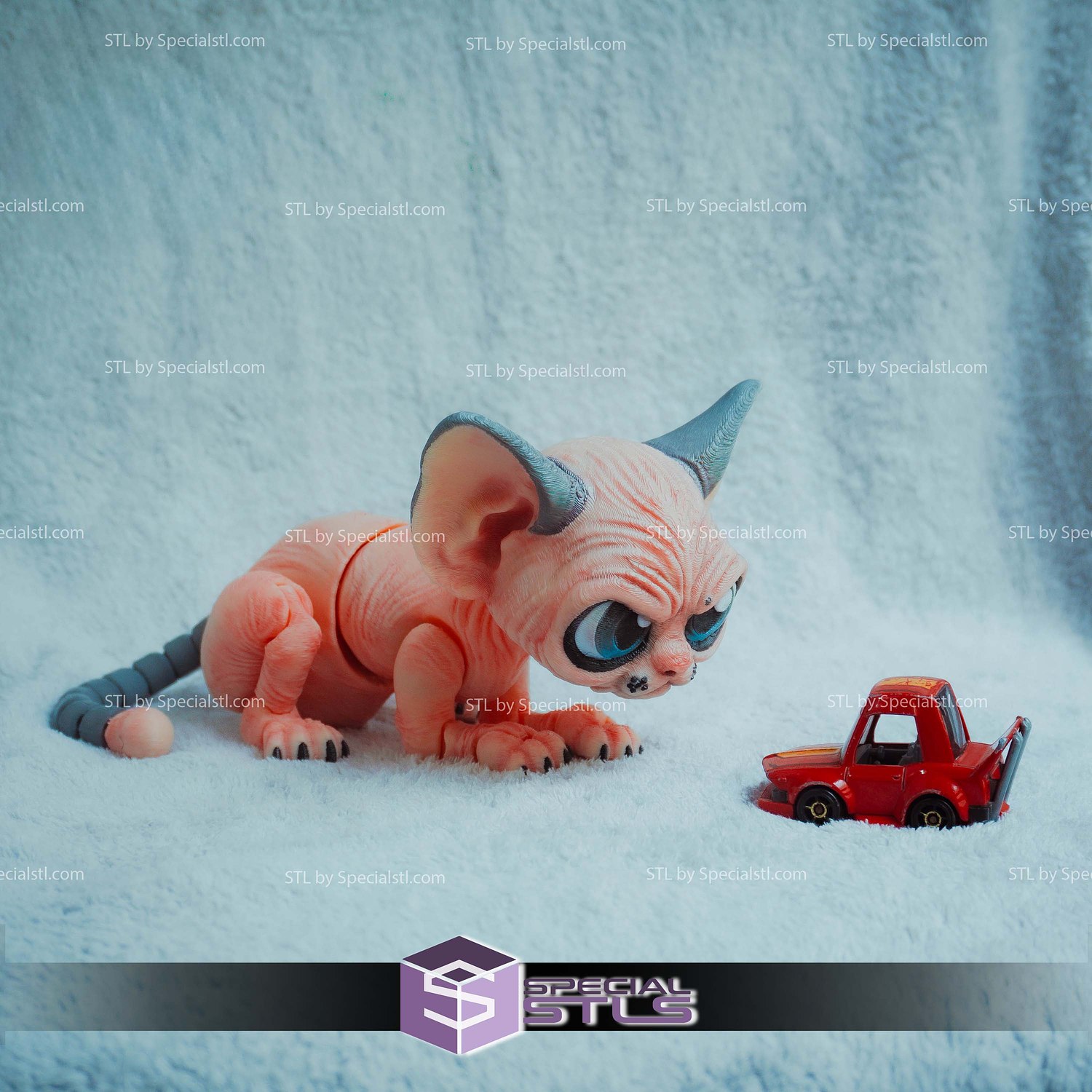 Basic STL - Larry The Shynx 3D Model — view 5