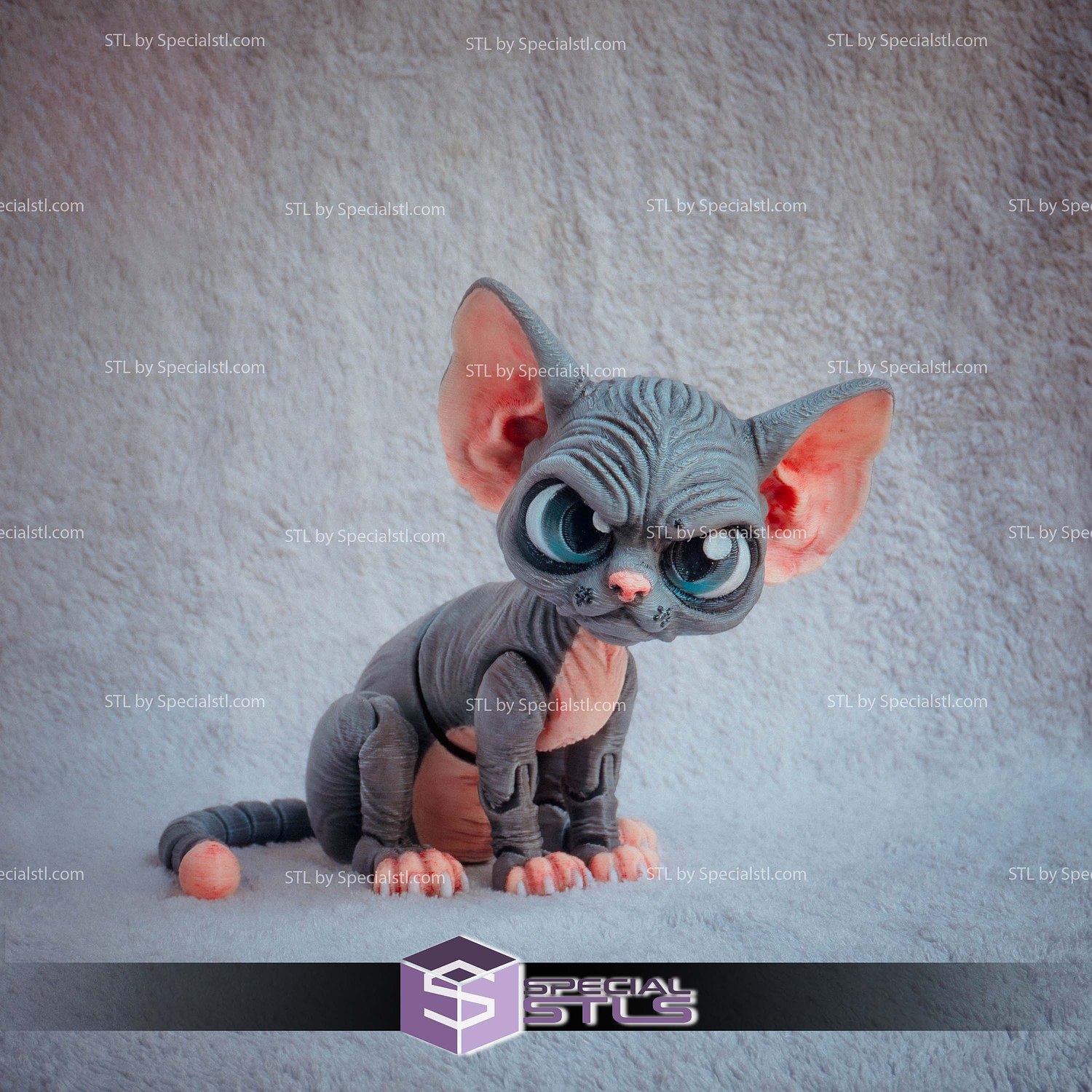 Basic STL - Larry The Shynx 3D Model — view 6